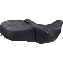 Asiento Deluxe Touring — 47 cm delantero, 34,5 cm trasero, Negro