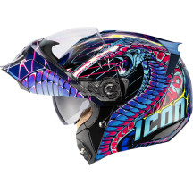 Threshold™ Synthwave Lazer Cobra Modular Helmet — XS, Blue, Composite Fiberglass