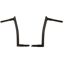 1-1/4" EZ Install Pointed Top Handlebar — 1-1/4" diameter, 1" clamp, 14" rise, Black gloss