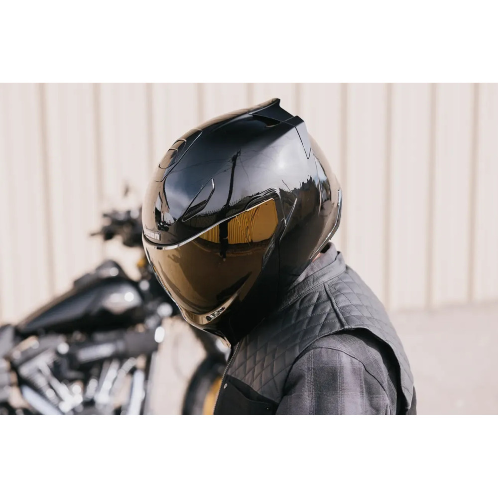 Threshold™ Solid Modular Helmet — XL, Black, Gloss