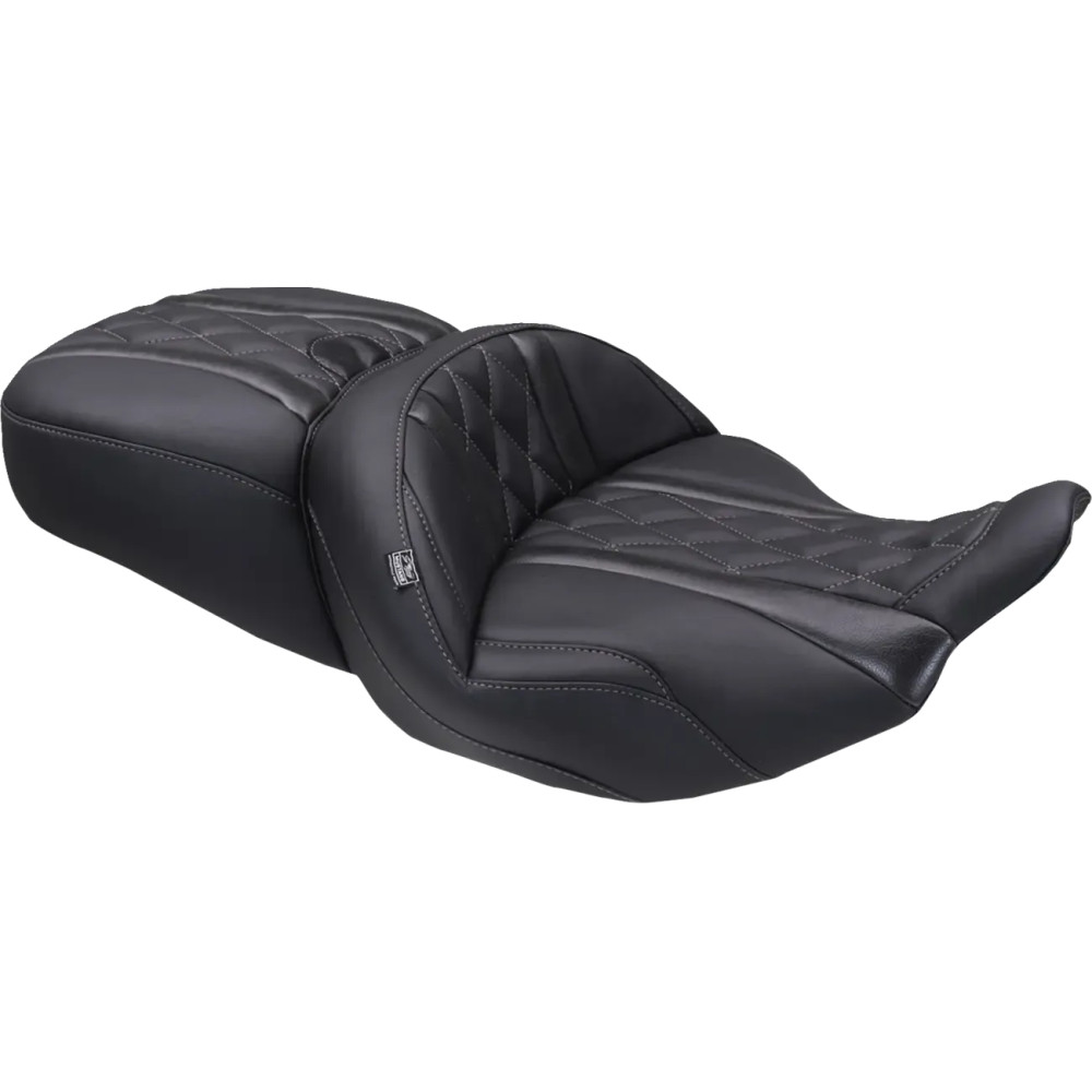 Deluxe Touring Seat — 2-up, 47 cm (18-1/2"), 34.5 cm (13-1/2"), Black