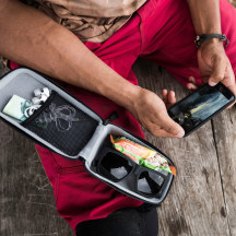 Wedge Case Set (Mag-Align) — 87×177×61 mm, handlebar mount, Black