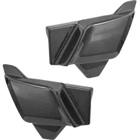 Cubiertas laterales de fibra de carbono — negra, brillo, par (izquierda/derecha)