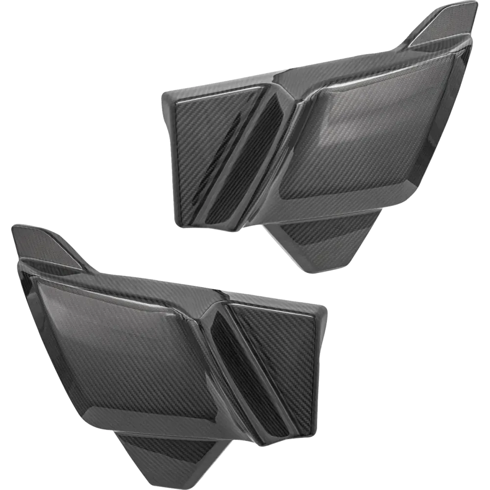 Carbon Fiber Side Covers — Black, gloss, pair (left/right)