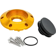 Pop-Up Gas Cap — Gold, CNC billet aluminum
