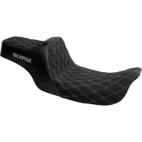 High Noon Seat — 73.5 cm length, 29 cm driver width, 18 cm rear width, Black, Silver