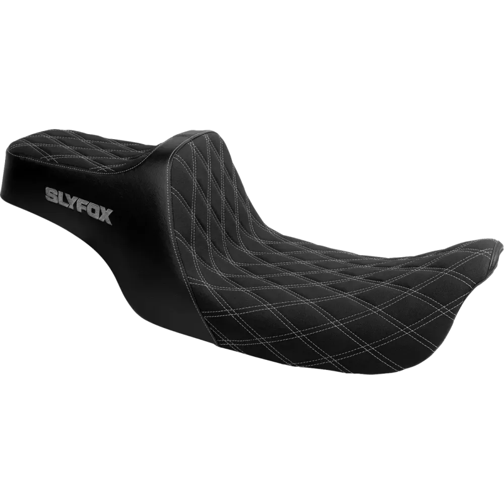 High Noon Seat — 73.5 cm length, 29 cm driver width, 18 cm rear width, Black, Silver