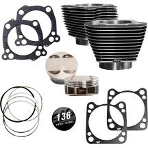 Big Bore Cylinder Kit — 4.320 in bore, 4.625 in stroke, 136 cu in, Black Granite