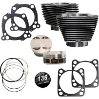 Big Bore Cylinder Kit — 4.320 in bore, 4.625 in stroke, 136 cu in, Black Granite