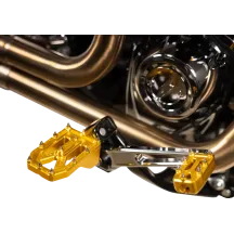 Aggressor Foot Pegs — 57 mm (2-1/4), rear mount, gold anodized