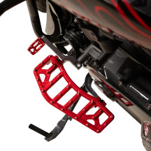 Aggressor Floorboards — 12" x 4-1/2", Red Anodized