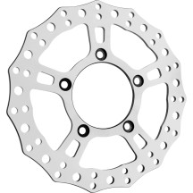 Jagged Brake Rotor — 300 mm outside diameter, 5-hole bolt pattern, Silver