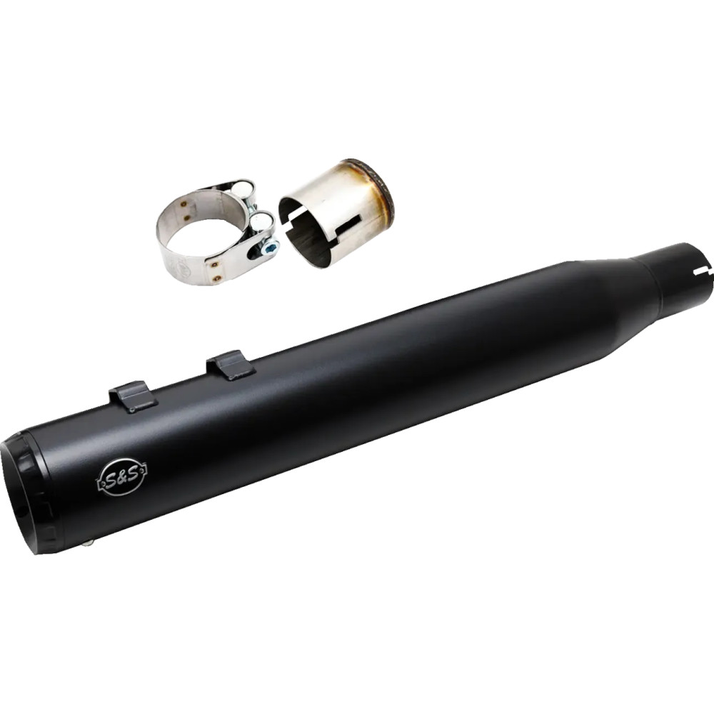 Swindler Exhaust Conversion Kit 2-into-1 — 4" outer diameter, right mounting, Guardian Black