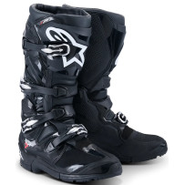 Tech 7 Enduro Drystar® Boots — US 8, Over‑Calf, Black