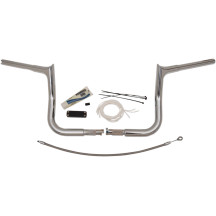 1-1/4" EZ Install Pointed Top Handlebar Kit — 1-1/4" diameter, 10" rise, 36" width, Chrome