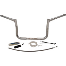 1-1/4" EZ Install Pointed Top Handlebar Kit — 1-1/4" diameter, 10" rise, 36" width, Chrome
