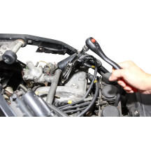 Joint Magnetic Spark Plug Socket — 6 in overall, 3/8 in drive, Silver