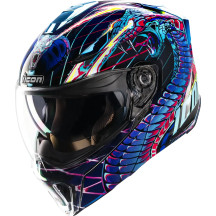 Threshold™ Synthwave Lazer Cobra Modular Helmet — Size S, blue gloss