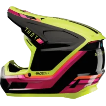 Fleet Defy Youth Helmet — L, Black/Acid