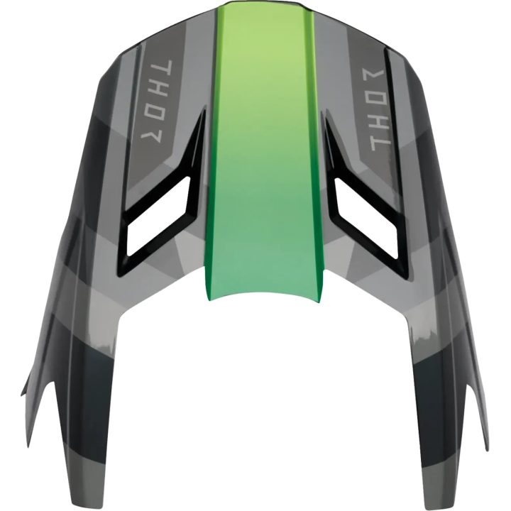 Youth Fleet Helmet Visor Kit — Youth, One Size, Black/Green/Gray, Gloss