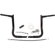 1-1/4" EZ Install Pointed Top Handlebar Kit — 1-1/4" (32 mm) diameter, 12" rise, 36" width, Black