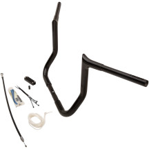 1-1/4" EZ Install Pointed Top Handlebar Kit — 1-1/4" (32 mm) diameter, 12" rise, 36" width, Black