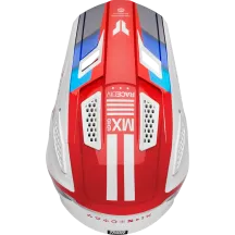 Fleet Defy Helmet — XL, White, Red, Blue