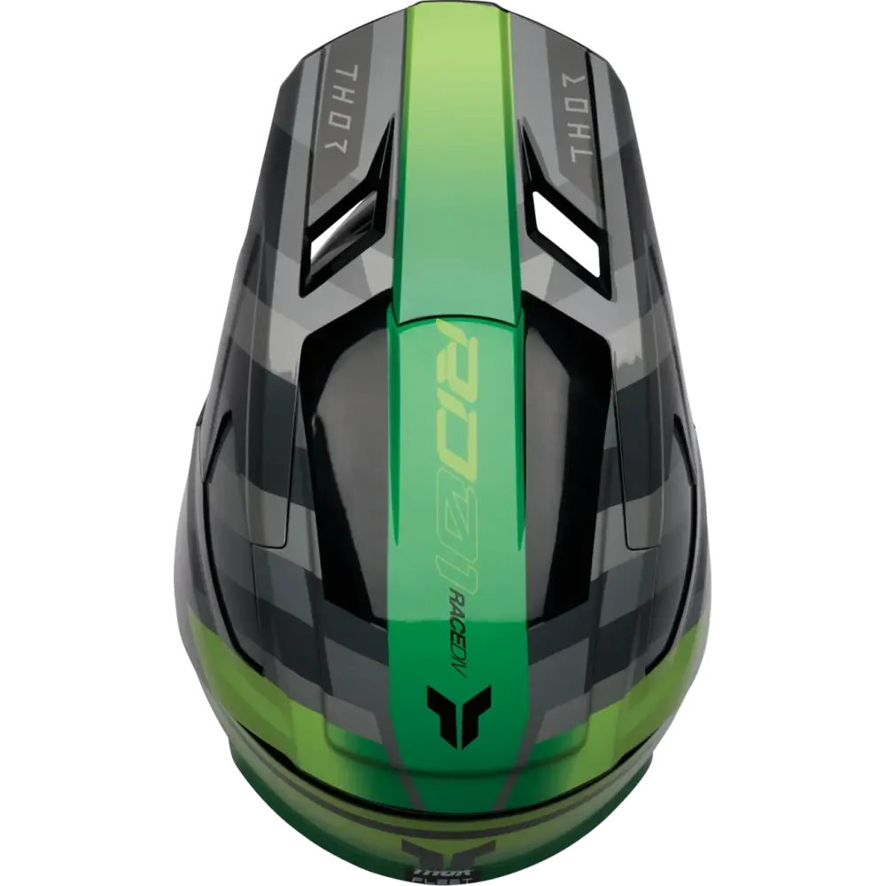 Fleet Camber Youth Helmet — Black/Green, L