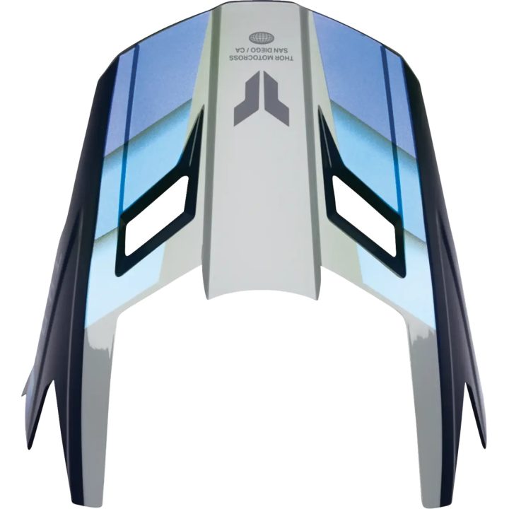Kit de visera para casco juvenil Fleet — Azul, gris, brillo, juvenil, talla única