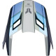 Kit de visera para casco juvenil Fleet — Azul, gris, brillo, juvenil, talla única