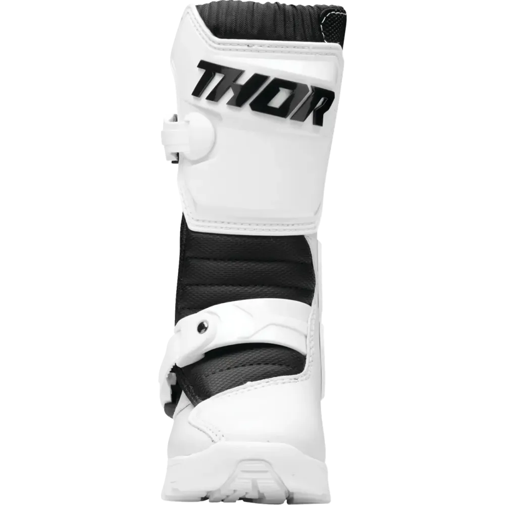 Mini Blitz XR Boots — US 12, EU 30, Mid‑Calf, White