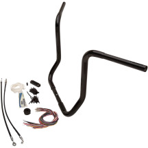 1-1/4" EZ Install Round Top Handlebar Kit — 1-1/4" diameter, 16" rise, 1" clamp, Black
