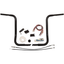 1-1/4" EZ Install Round Top Handlebar Kit — 1-1/4" diameter, 16" rise, 1" clamp, Black