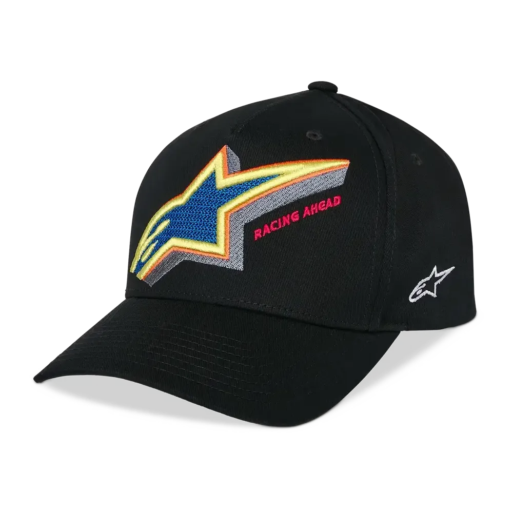 Lucid Snapback Hat — One Size, Black, Blue