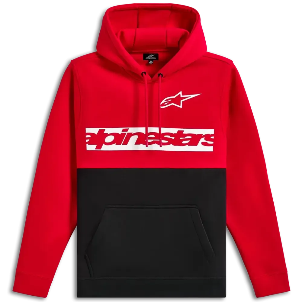 Parallel Pullover Hoodie — Red/Black, Size S