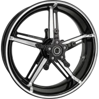 Kit de rueda delantera Factory 24 — 18x5.5, negro mecanizado