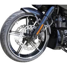 Kit de rueda delantera Factory 24 — 21x3.5, doble disco, negro maquinado