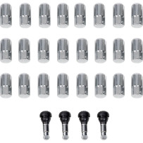 Tuercas de rueda de repuesto para ATV/UTV con vástagos de válvula — 12 mm x 1.5, cónico, pack de 24, cromo