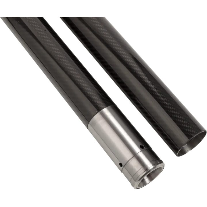 Tubos de horquilla — 49.00 mm (1.93"), 606.43 mm (23.88"), Negro