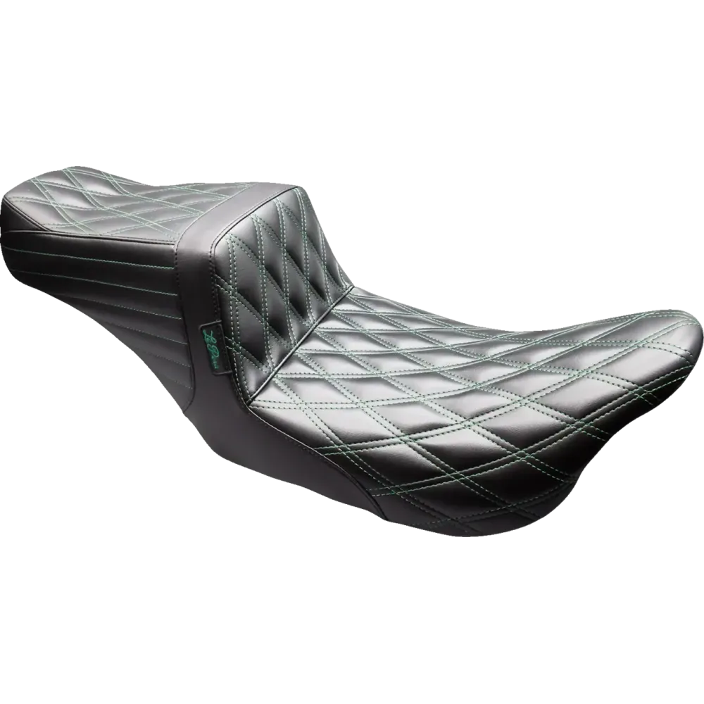 Tailwhip Seat — 2-Up, Black with Green stitching