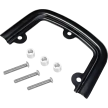 3-Point Sissy Bar Pad Bracket — 6.5" x 4", Black