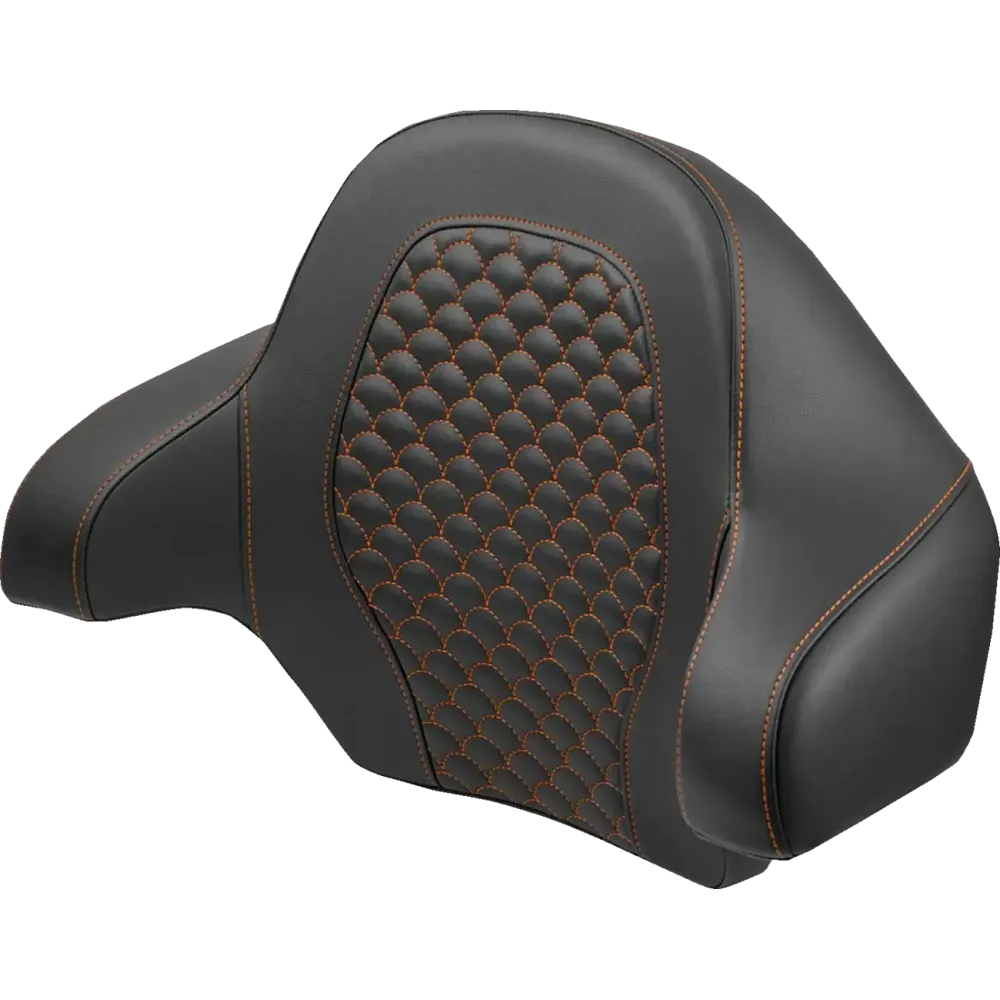 Dragon Scale Tour Pak Backrest Pad — Tour-Pak fit, Black/Orange
