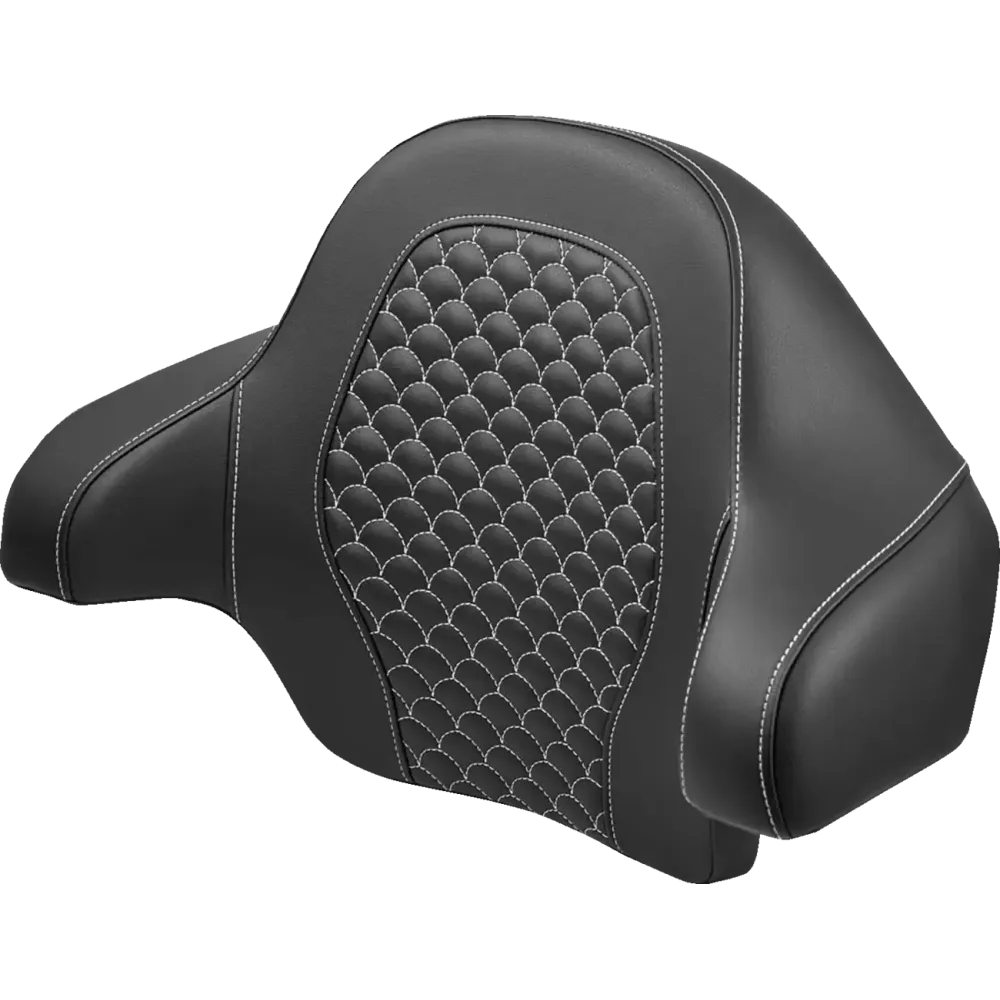 Dragon Scale Tour Pak Backrest Pad — Black, fits King Tour Pak