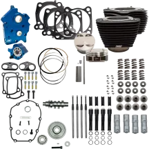 124" Power Package — 124" displacement, bore 4.250", stroke 4.375", Black Granite
