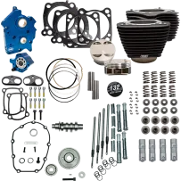 132" Power Package for M8 — 4-1/2" stroke, 4.32" bore, 11.0:1 compression, Wrinkle Black
