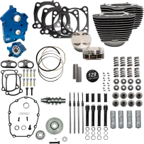 129" Power Package for M8 — 4.32" bore, 4-3/8" stroke, Highlighted Fins