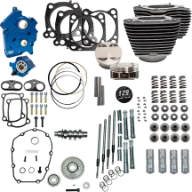 129" Power Package for M8 — 4.32" bore, 4-3/8" stroke, Highlighted Fins