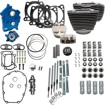 132" Power Package for M8 — 4.5" stroke, 4.320" bore, Wrinkle Black