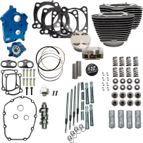 132" Power Package for M8 — 4.5" stroke, 4.320" bore, Wrinkle Black