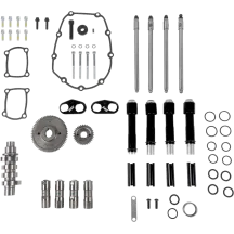 Kit de árbol de levas 496 con tubos de varilla de empuje — Serie 496, accionamiento por engranajes